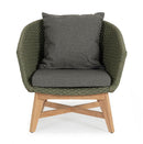 Poltrona 76x78x77h cm con Cuscini Coachella Verde 