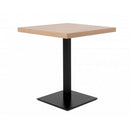 Tavolo alto Quadrato 70x70x75 cm piano rovere e base nera