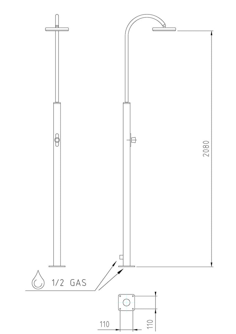 Doccia da Giardino Temporizzatore Ama Luxury Giove