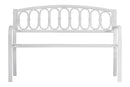 Panchina da Giardino 2 Posti 123x63x87 cm in Ferro e Ghisa Bianca