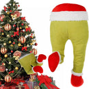 Decorazione per Albero di Natale a Gambe di Elfo 38x20 cm in Poliestere Imbottito Verde      