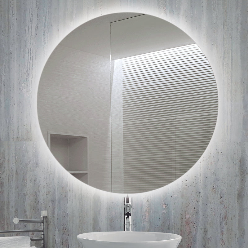 Specchio da Bagno Cassiopea con Illuminazione Led Imballo 1 Pezzo Alluminio e Vetro Emuca