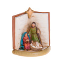 Set 6 Statuine Natalizie Natività con Libro 7 cm in Resina