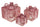 Pacchi Dono 3 Pezzi con 65 Led H25 cm in Rattan Rose