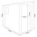 Casetta Box da Giardino Hause 143x247x194 h cm in Plastica Marrone