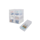 Set 30 Scatole per Scarpe 30x18x9,5 cm Contenitore Organizzatore Salvaspazio Trasparenti
