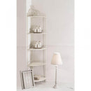 Portapiante Arianne 5 Piani Ad Angolo 50x35x175 h cm in Acciaio Bianco