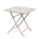 Tavolo Tavolino Pieghevole da Esterno per Campeggio Giardino Tortora 70X70 Cm