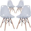 Set 4 Sedie 45,5x53,5x81,2 cm in Polipropilene Betty  Grigio