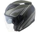 Casco Jet per Scooter Visiera Lunga CGM Phoenix 130G Verde Opaco