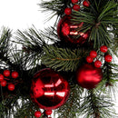 Coroncina sfere rosso cm Ø45