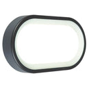Lampada Plafoniera 18W a Led Smd Ovale Grande Colore Grigio Grafite per Esterno Linea Loft Sovil