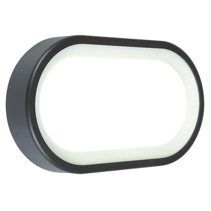 sconto Lampada Plafoniera 18W a Led Smd Ovale Grande Colore Grigio Grafite per Esterno Linea Loft Sovil