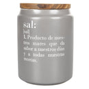 Barattolo Sale con scritta "Sal" 750 ml in Gres VdE Tivoli 1996 Spagnolo