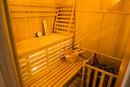 Sauna Finlandese ad Infrarossi 3/4 Posti 150x150 cm H200 in Legno di Abete Zen 3C