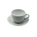 Set 6 Tazzine da Caffè con Piattino 8x7xh5 cm in Gres Porcellanato Romeo Bianco