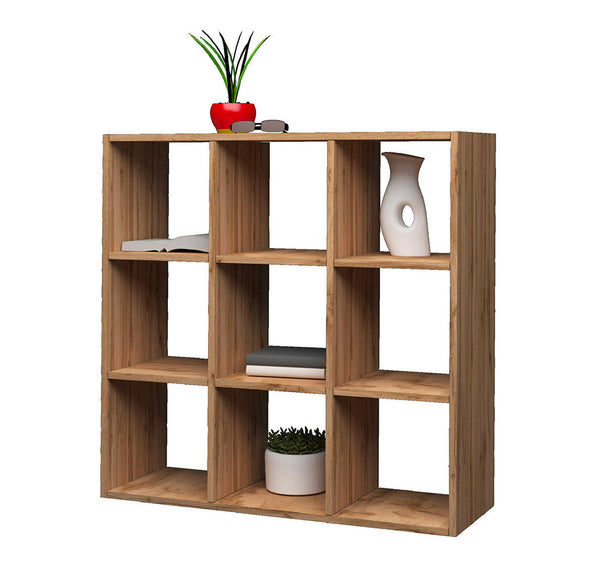 Libreria 9 Ripiani 90x25x90 cm Maruska Quercia Wotan online