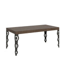 Tavolo Allungabile 200-460x90x77 cm Karamay Noce Telaio Antracite 
