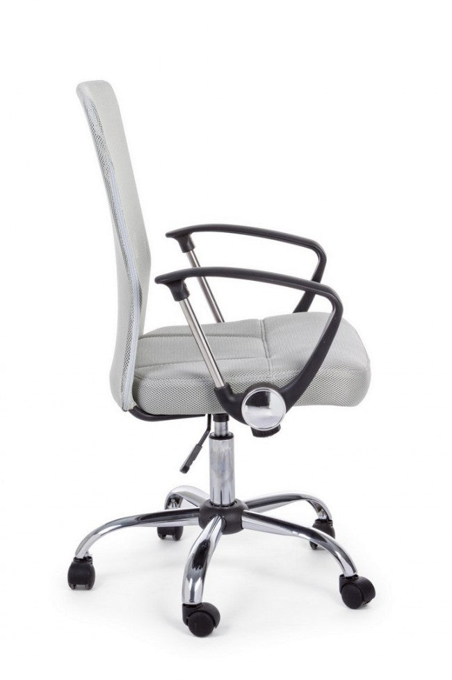Sedia Poltrona Operativa da Ufficio in Tessuto a Rete Brisbane Grigia