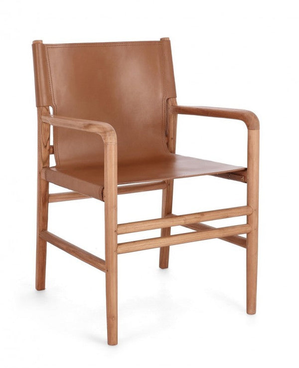 Sedia 57x58x85 cm Caroline in Pelle Cognac online