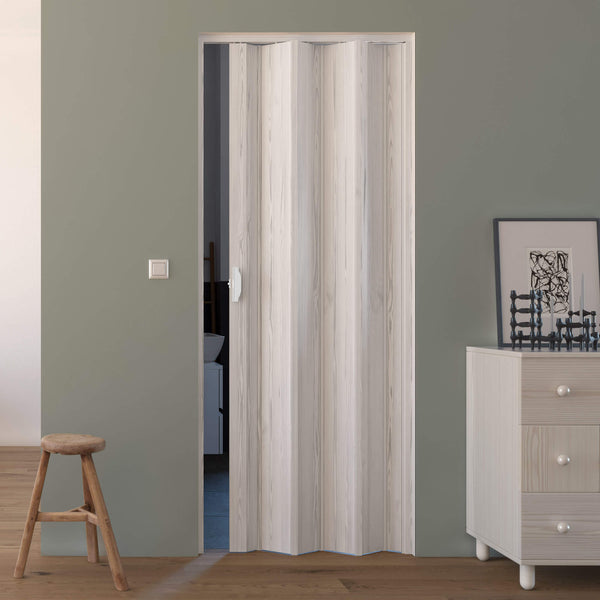 Porta a Soffietto da Interno 83x214 cm in PVC Saba Caroline Pino Bianco sconto
