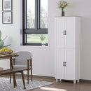Mobile Dispensa da Cucina 60x30x170,5 cm a 4 Ante in Legno Bianco  