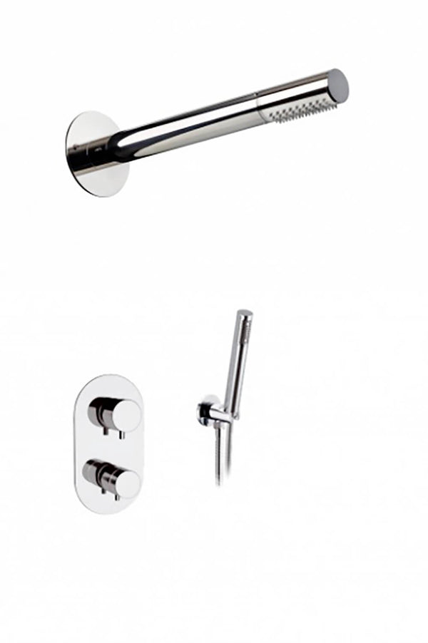 Braccio Doccia Bagno Soffione Incassato Deviatore e Doccetta in Acciaio Ama Luxury Aurora prezzo