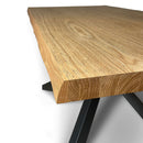 Tavolo Allungabile 140/240x90 cm Versalux Rovere Scortecciato Gambe Antracite      