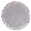 Set 4 Tovagliette con Frange Ø38x0,3 cm  in Carta effetto Juta VdE Tivoli 1996 Shades of Stones