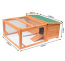 Pollaio Gabbia per Galline in Legno di Abete 100x125x49 cm 