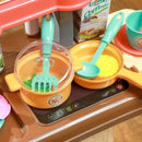 Cucina Giocattolo per Bambini 48x26x64 cm Trolley Portatile con 36 Pezzi   