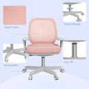 Sedia Poltrona Operativa da Ufficio 55x48x82,5-94,5 cm Tessuto a rete Rosa