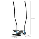 Stepper Fitness con Manubrio e Monitor LCD per Allenamento a Casa e Palestra   Blu