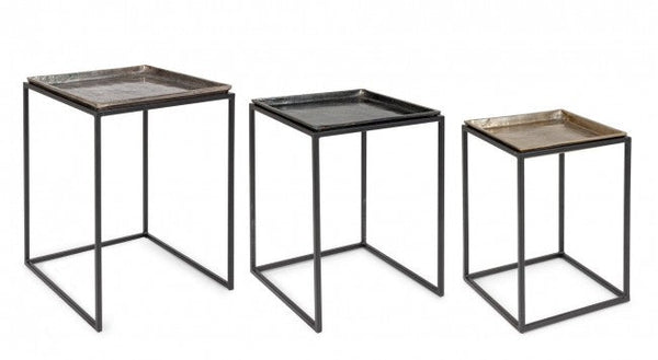 acquista Set 3 Tavolini Quadrati Amira