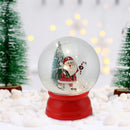 Ampolla Natalizia Palla con Effetto Neve e Babbo Natale 20x25 cm Decorazione LED