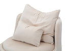 Poltrona Paris Space Crema/Oro Ø84x72 cm in Legno e Spugna Verde e Oro