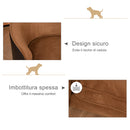 Divanetto per Cani e Gatti 70x48x40 cm con Cuscino  Supreme Marrone