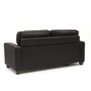 Divano 2 Posti 182x85x77 cmin Tessuto Nero