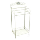 Portasciugamani a Stelo in Metallo da Appoggio 47x31H98,5cm Le Bain Bianco
