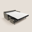 Divano Letto 3 Posti 189x96x96 cm Evans in Tessuto Tortora