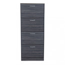 Scarpiera Wendy 60x24x150 h cm in Legno Grigio Scuro