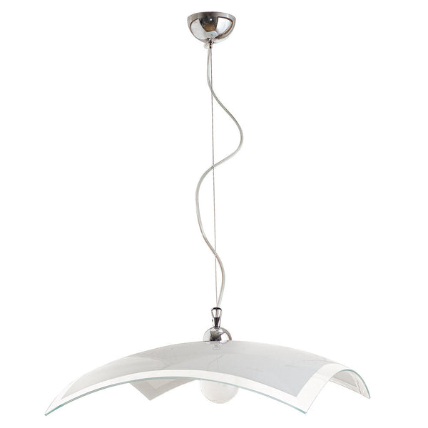 Sospensione 1xE27 Montatura Cromo Vetro Lastra Bi+Trasparente E-Energy Elisa prezzo