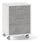 Cassettiera 3 Cassetti su Ruote 51x71x41 cm Ossido Bianco/Cemento