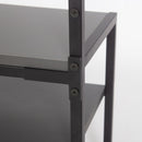 Mobile Ingresso con Scarpiera e Appendiabiti 78x30x182 cm in MDF Nomad Antracite