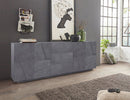 Credenza 4 Ante + 3 Cassetti 224,1x44,2x86 cm Ping Ardesia