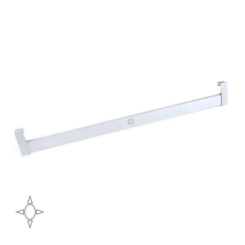 Barra Appendiabiti per Armadio 40,8-55,8 cm con LED Bianco Naturale e Sensore di Movimento Emuca