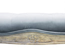 Panca Misty in Velluto Grigio 110x36x47 h cm in Legno Grigio