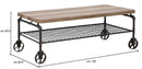 Tavolo da Caffé Manhattan 126x62,6x45,6 cm in Ferro e MDF