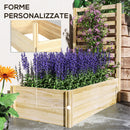 Fioriera con Traliccio per Rampicanti 115x60x110 cm con Fondo Aperto in Legno di Abete   