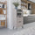 Mobile 2 Cassetti 2 Ripiani 60x36x136 cm in MDF Gorki Bianco